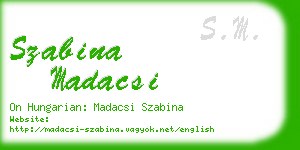 szabina madacsi business card